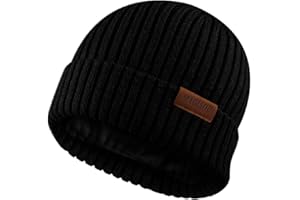 MAGISDU Bonnet Enfant Bebe Fille Garcon Laine Mérinos Casquette Chauffant Doublure Chapeau Hiver Chaud