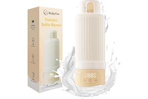 Robofun Chauffe Biberon Portable pour Nomade sans Fil, Batterie Longue Durée, Grande Capacité De 500 ml, Fonction De Pasteurisation, Pratique à Utiliser à Tout Moment, N'importe où