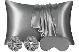 AUAUY Zestaw 2 satynowych poszewek na poduszkę 50 x 80 cm, miękka jak jedwabna poszewka na poduszkę, lepsza pielęgnacja niż jedwabna poszewka na poduszkę, satynowa poszewka na poduszkę do włosów i