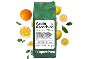 SAPOREPURO Acido ascorbico puro - Vitamina C in polvere - 1 Kg