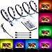 Produktbild USB LED Strip 2M TV Hintergrundbeleuchtung LED Streifen Für TV Dekoration, USB Lichtleiste Dimmbar Selbstklebend LED Band 5050 SMD RGB Lichterkette LED Stripes mit Fernbedienung 16 Mehrfarbige
