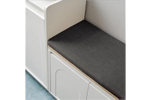 Bänkdyna med fästband, 80 x 40 80 x 30 60 x 30 lång sittdyna, 5cm tjock stolsdyna sittmatta ryggstödsdyna madrass för inomhus