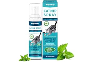Woyamay Catnip Spray for Cats, Catnip Catmint for Cat and Kitten, Catnip Spray for Indoor Cats, Natural Catnip Mist Spray for Anxiety Relief, Calming, Revives Toys & Scratching Posts 100 ml (3.51 Oz)