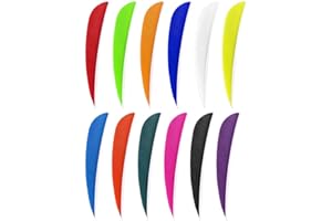 12pcs Plume De Tir ¡§¡è l'arc De FL¡§¡§Che, 3"Chasse De L'aile Gauche FL¡§¡§ches De Palettes De Plumes Naturelles pour La Chasse des FL¡§¡§ches De Tir,
