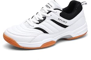 Eribby Badminton Shoes for Men, Indoor Lightweight Shock-Absorption Badminton Shoes