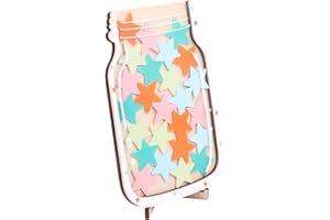 JNHCD HABURN Bocal De Récompense De Salle De Classe, Bocaux De Récompense Étoiles Et Dinosaures pour Enf-Ants, Bocaux De Récompense Étoiles, Pot De Comportement Positif Vraiment Bon, 25 Pièces 35 Pièces