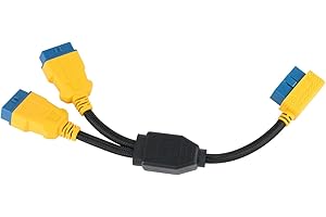 OURANTOOLS OBD-2 Splitter Cable Extensión Adaptador OBD-II 16 Pines 35cm 1 Macho a 2 Hembra Extensor de Diagnóstico Conector para Conectar Auto Lector de Códigos/Herramienta de Escáner