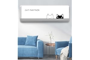 EN AyuL Copertura antipolvere per condizionatore d'aria, per interni e interni, a parete, protezione per condizionatore d'aria, taglia unica, 2 pezzi