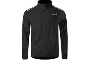 INBIKE Chaqueta Impermeable con 10000 mmH₂O, Cortaviento Ligero Waterproof y Reflectantes para Running, Ciclismo y Deportes Al Aire Libre WB005