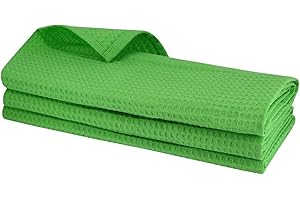 ‎GARIELLA 3 hellgrüne Geschirrtücher aus 100% Baumwolle/Waffel-Piqué/Apfelgrün/Küchentuch/Putztuch/Handtuch/Geschirrtuch/Gastro Qualität/grün