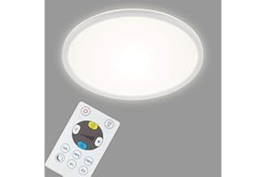 ‎BRILONER BRILONER Leuchten LED Panel, Deckenleuchte dimmbar, Deckenlampe mit Backlight, inkl. Fernbedienung, 22 Watt, 3000 Lumen, Weiß, 420x29mm (DxH)