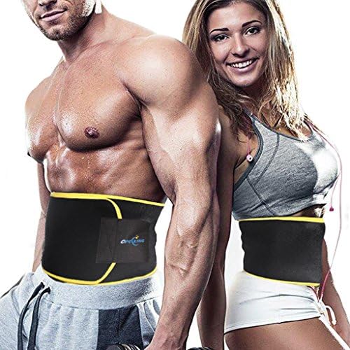 Waist Trimmer,Neoprene Sweat Belt,Weight Loss Belt,Stomach Fat Burner,Adjustable Caloric Burner,Sauna Band - Increases Core Stability &amp; Metabolic Rate while Shedding Excess Weight