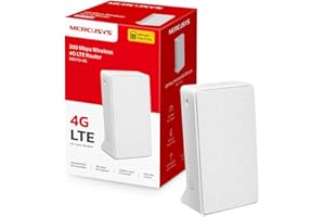 Mercusys MB110-4G Routeur 4G LTE Débit Jusqu’à 150 Mbps, WiFi 300 Mbps en 2.4 Ghz, Cartes SIM Nano de Multi-Opérateurs, 2 Port LAN/WAN, Jusqu’à 32 Appareils, Mode routeur, idéal Maison/Camping