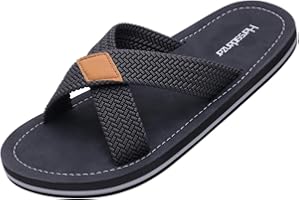 Harssidanzar Hommes Cross pantoufles sandales confortables et légères pantoufles d'été pour un séchage rapide à l'intérieur et à l'extérieur KM229EU