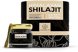 ‎NATURALKRAFT Shilajit Mumijo Premium aus dem Himalaya | Hochdosiert mit 600mg pro Portion | Vegan, reich an Fulvin- und Huminsäure, 85+ Mineralien, Natürlich und Mineralstoffreich - 83 Portionen (50g)