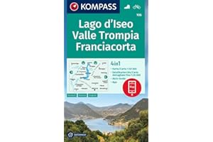 Carta escursionistica KOM 106. Lago d'Iseo, Valle Trompia, Franciacorta: 1:50000