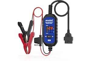 MR CARTOOL OBD2 Car Memory Saver Cable with Voltage and Current Display, Vehicle Emergency Power Supply Cable 12V with 2 Alligator Clips&3A Fuse and Auto Leakage Detection
