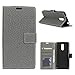 Produktbild Xiaomi Redmi 5 Plus 5.99" Hülle, CHIHENG Strukturiertes Webmuster PU Leder TPU Innen Magnetisch Kreditkarte Brieftasche Flip Schale Tasche Schutzhülle Stand Case Cover für Xiaomi Redmi 5 Plus 5.99" Grau