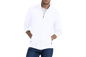 CTU Mens Sweatshirt Full Zip Active Stretchable Jacket Lightweight Long Sleeve Jacket