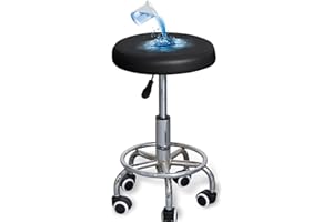 Bestenrose Hockerbezug Rund 2 Stück wasserdichte Bezug für Barhocker Stuhlhussen PU Sitzkissen Bürostuhl Hocker Bezug Sitzkissenbezug für Esszimmerstühle Runder Hocker