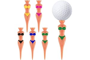 wlertcop 15 Pieces of Funny Pink Golf Tees for Ladies and Girls - Plastic Bikini Tees with Pin-up Design - Fun Golf Gifts for Men - Ideal for Outdoor Golfing Activities and Creative Imaginative Play