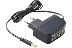 PremiumCord Alimentatore Universale 230V / 12V / 1,5A, Alimentatore AC/DC, Adattatore di Alimentazione per Router e Altri Dispositivi, Spina di Uscita da 5,5mm / 2,1mm, Nero, Lunghezza Cavo 1,5m