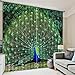Produktbild LUCKY-U 3D Fenster Gardinen Dekorativ Gewebe European Polyester Isolierung Schlafzimmer Wohnzimmer Pfauen Schatten Schirm Romanze,E