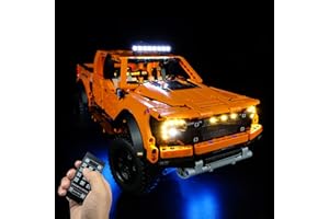 Hosdiy Fernbedienung Beleuchtung Set für (Ford F-150 Raptor Pick-Up-Truck) Modell, Led Licht Kompatibel mit Lego 42126 (Nur Beleuchtung, Ohne Modell)