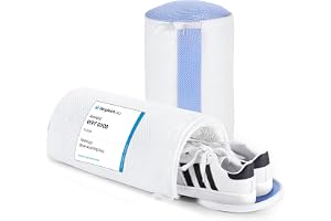 Teletrogy 2 Stycken Tvättpåse för Skor i Tvättmaskin, Skotvättpåse med 360° Rengöringsfluff för Skor, Tvättpåse Sneakers med