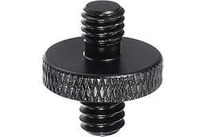 PATIKIL Adaptateur de Vis de Trépied 1/4" Mâle vers M6 Mâle, Connecteurs D'Écrou de Trépied Vis de Montage de Caméra Double Tête de Convertisseur