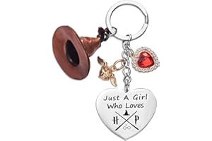 Melix Home Harry Pottery Gifts Llavero de magia, regalo para mujeres, hijas, adolescentes, niñas, mercancía de Hary Potter, llaveros de corazón