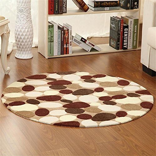 SKC Rugs Round study table mats cushion yoga mat computer dance mat soundproof bedroom bed non-slip pad moisture ( Size : Diameter 60cm )