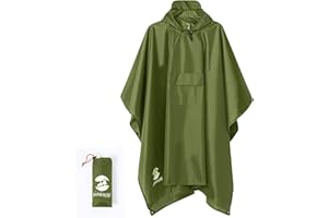 SaphiRose PONCHO Pluie, 3-en-1 Impermeable en Polyester Poncho, Multi-Fonctionnel Adulte d'Extérieur Cape-Poncho,Parasol,217 x 143cm