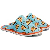 Soft Sole Women's Home Slippers with Chochili Pizza Pattern