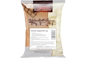 Harry Harvey American Donut Mix 1 kg | US-Style Cake Doughnut Mix - Make Fluffy, Café-Quality Donuts at Home or Catering | Just Add Water/Milk | Big Value Pack