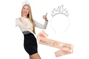 ZKGYUS Couronne Anniversaire Écharpe, écoration Anniversaire Strass Couronne Echarpe, Femme Anniversaire Diadème Couronne, cadeau femme