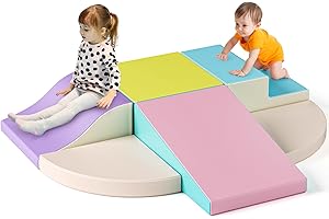 CUPCHID Soft Play Set,Baby Foam Blocks Climb and Crawl Activity Toys,Toddler Soft Play Equipment (JM3241)