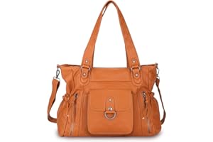 UBORSE Handtaschen Damen Weiches Kunstleder Umhängetasche Retro Ledertasche Vintage Hobo-Taschen Tragetasche Tote Crossbody Tasche Henkeltasche für Schule Reisen Arbeiten Einkaufen