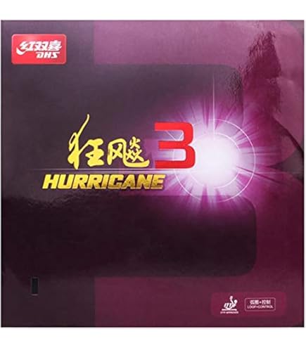 Gomma DHS Hurricane 8 Per Tennistavolo | Spugna Dura Alta Densità, 2,2 Mm, Colore Nero | Ottimizzata Per Palline 40+
