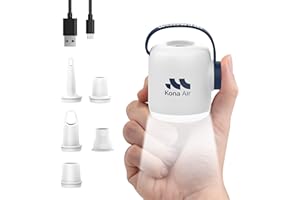 Woowind Elektryczna pompka do łóżka, bezprzewodowa pompka do materaca, koła do pływania, łóżek dmuchanych, sof dmuchanych, malutkich, przenośnych, mini pompek, akumulator wielokrotnego ładowania