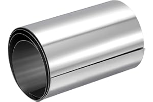 TA-VIGOR 1Pcs 304 Stainless Steel Foil Roll, 1000mm x 100mm x 0.1mm Metal Strip Sheet Fine Plate Sheet Foil for Crafts, Electronic Equipment