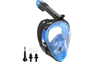 Jwintee Maschera da snorkeling, maschera da immersione, vista a 180 gradi, con design panoramico, per adulti e bambini