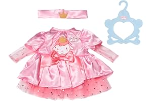 Baby Annabell Happy Birthday Dress 710548 - Pink Tulle Dress with Matching Crown Headband for 43cm Dolls - Suitable for Children from 3 years Old