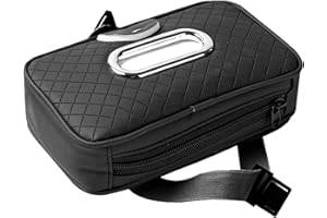 MIGIFTDY Samochodowy uchwyt na chusteczki higieniczne, ze skóry PU, wielofunkcyjny samochodowy pokrowiec przeciwsłoneczny, uchwyt na serwetki, uniwersalny uchwyt na tylne siedzenie samochodowe, podłokietnik,