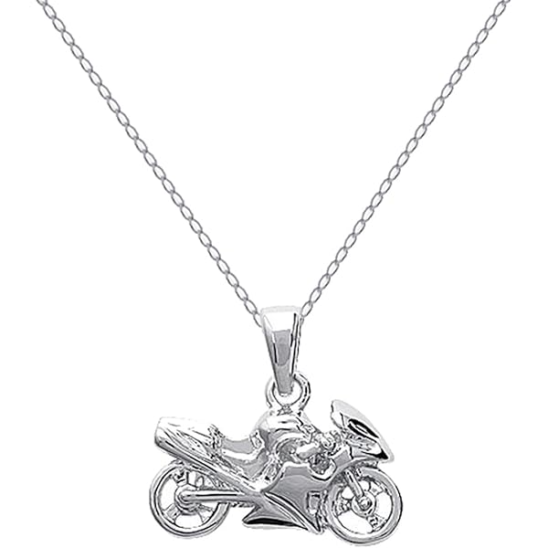 Amulette Motard Argent 19x11mm Bague Biker En Argent Massif Pour Homme - Elior Pendentif 925 Biker Design Sobre