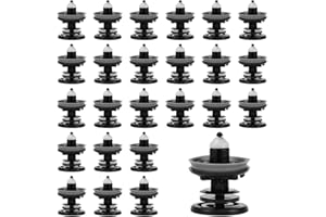 XAVSWRDE 25 PCS Car Interior Door Card Trim Clips Car Panel Mounting Trim Clips Auto Door Trim Fixing Clips Plastic Bumper Fastener Clips for T5, A1, A4, A5, A6, Golf 5, 6, 7 Door Trim Panels (Black)