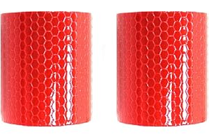 BigTron Reflective Tape, Safety Mark Warning Tape Conspicuity Waterproof for Vehicles Cars Bikes 3m x 50mm, 2 Rolls Red