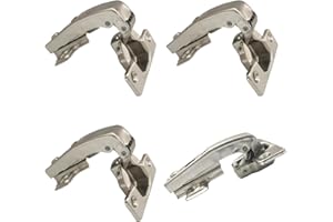 LIKERAINY 95 Grado Tacchetti Cerniera Ø 35mm senza Ammortizzatore Stollen Cerniera a Gomito per Ante a Ribalta Cerniere di Mobile da Cucina Gabinetto Armadio Porte 4 Pezzi