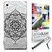 Produktbild CASEiLIKE Mandala-Kunst 2097 Ultra Slim Back Hart Plastik Stoßstange Hülle Cover for Sony Xperia Z3 Plus +Folie Displayschutzfolie +Eingabestift Touchstift (Zufällige Farbe)