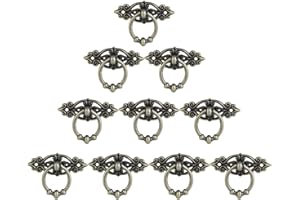 KBNIAN 10 Stück Möbelgriffe Messing Türgriffe Vintage Schrankgriffe Schubladengriffe Antik Möbelknöpfe mit 20 Schrauben für Kommode Möbel Schrank Kleiderschrank
